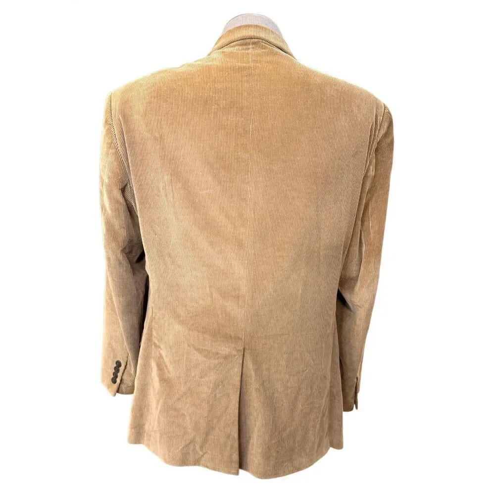 Saddlebred Men’s Tan Corduroy 2-Button Sport Coat Sz. 40 R